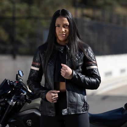 Womens Cruiser Hunk Leather Jacket - Image 3
