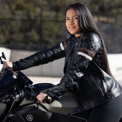 Womens Cruiser Hunk Leather Jacket - Image 2