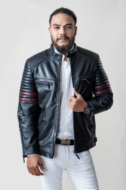 Mens Yeti Classic Leather Jacket - Image 6