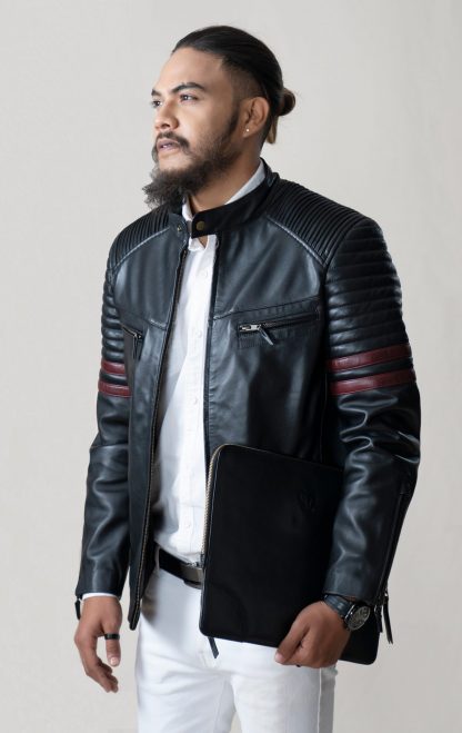 Mens Yeti Classic Leather Jacket - Image 7