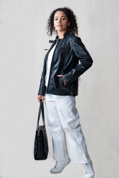 Womens Hunter Royal Leather Jacket