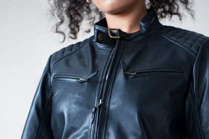 Womens Hunter Royal Leather Jacket - Image 5