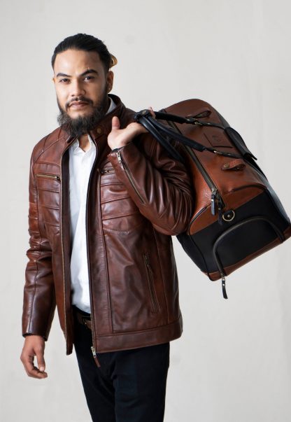 Mens Cruiser Hunk Leather Jacket - Image 2