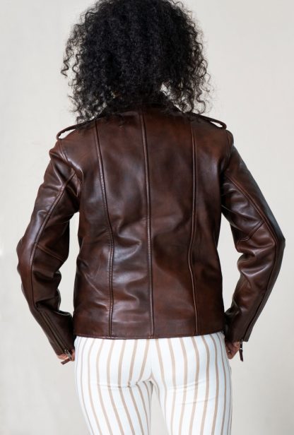 Womens Yeti Classic Leather Jacket - Image 6