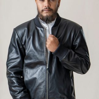 Mens Bomber Leather Jacket