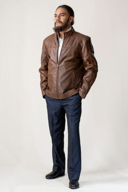 Mens Autumn Classic Leather Jacket