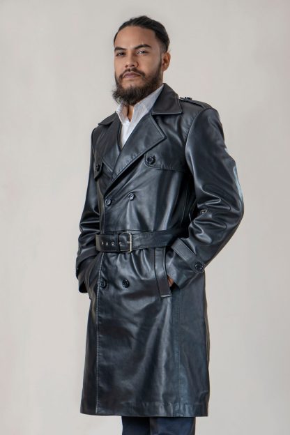 Mens Premium Black Over Coat - Image 2