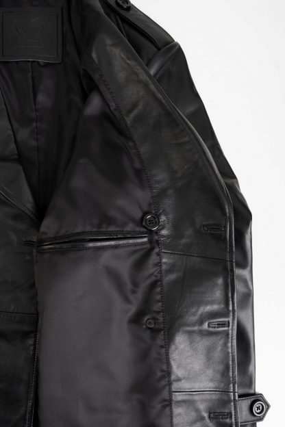 Mens Premium Black Over Coat - Image 5