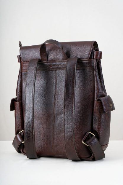 Leather 2-Side Bag Pack Brown - Image 3