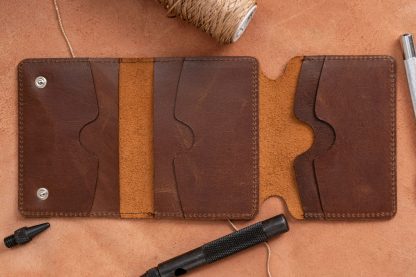 3 Fold Leather Card Holder - Image 3