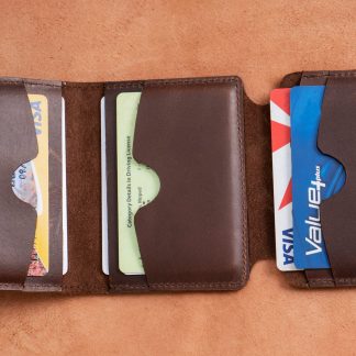 3 Fold Leather Card Holder