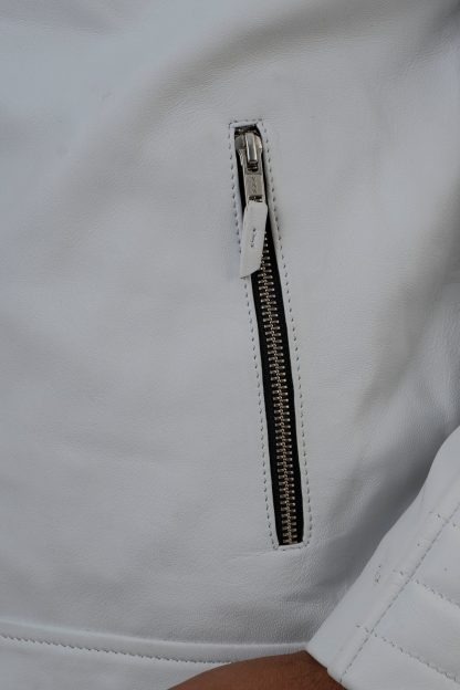 Leather White Premium Jacket - Image 6