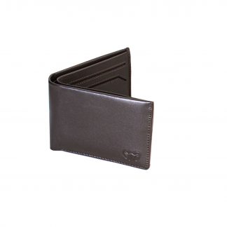 Mens Leather Wallet Dark Brown